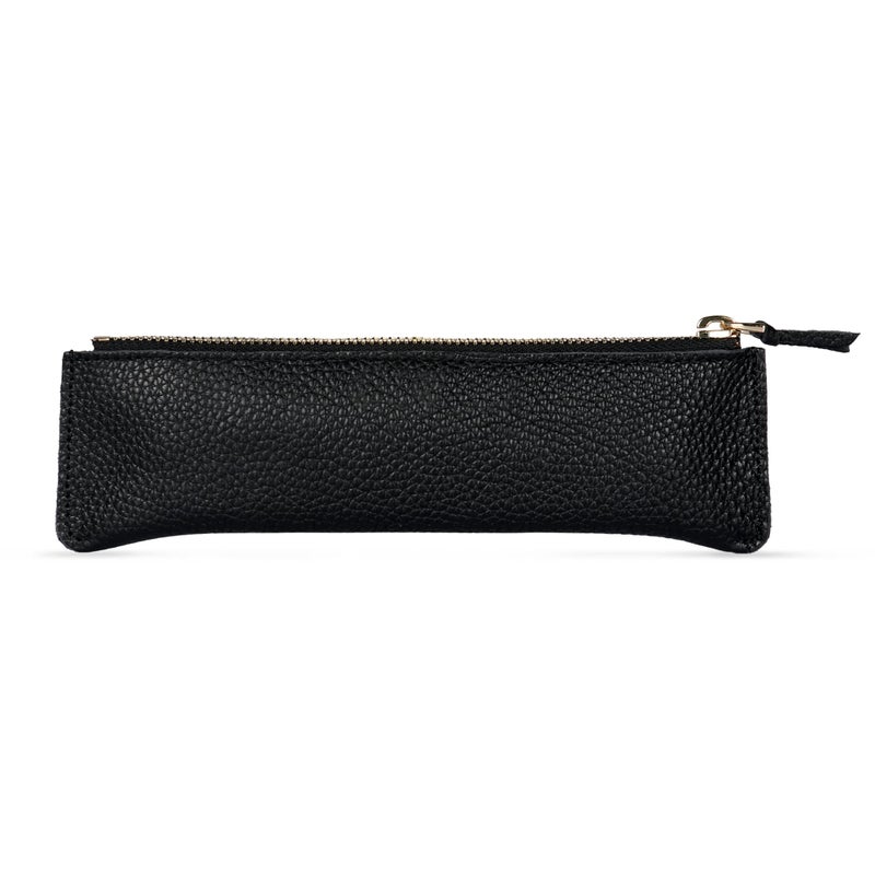 Londo Zippered Genuine Leather Pen and Pencil Case Cosmetic Pouch - Image 5